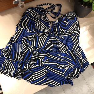 catalina zebra print swimwear Top